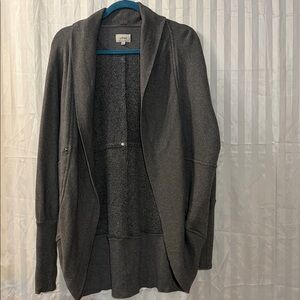Aritzia Wilfred Diderot Grey Open Front Long Sleeve Cardigan